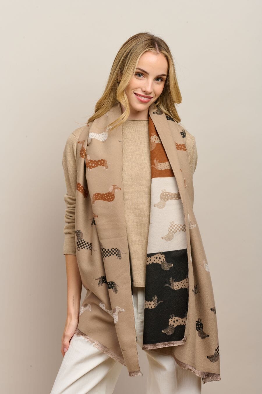 TIGER TREE Dexter Scarf - Latte scarf - Zabecca Living