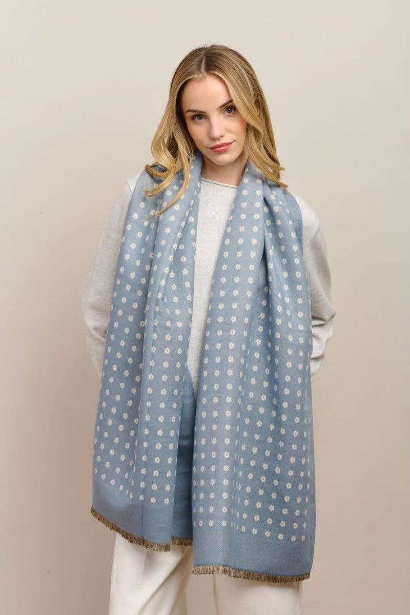 TIGER TREE Petite Fleur Scarf - Denim scarf - Zabecca Living