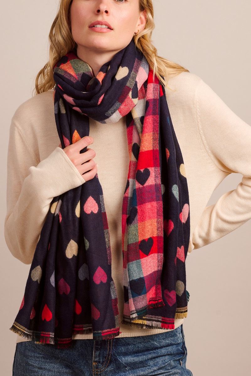 TIGER TREE Romance Scarf - Navy scarf - Zabecca Living