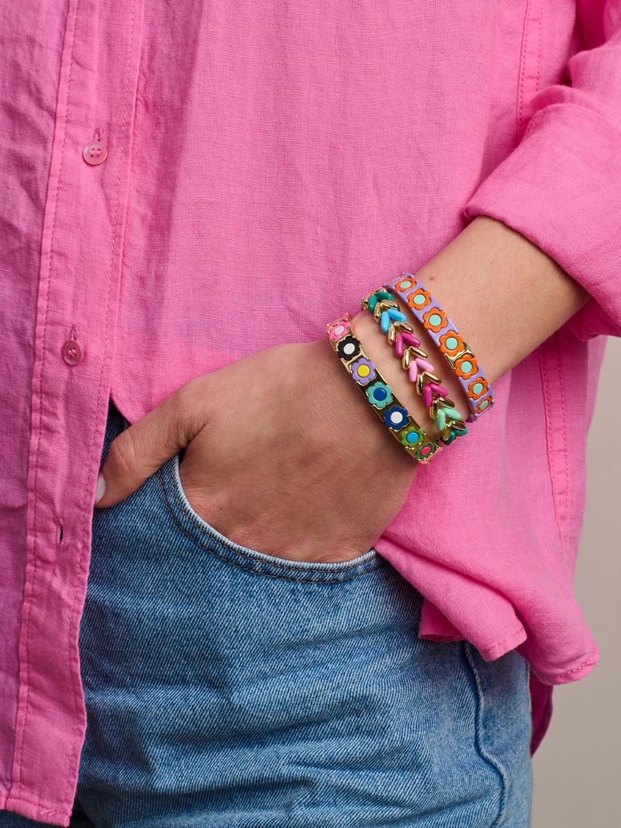 TIGER TREE Tile Bracelet - Lilac Daisy BRACELET - Zabecca Living