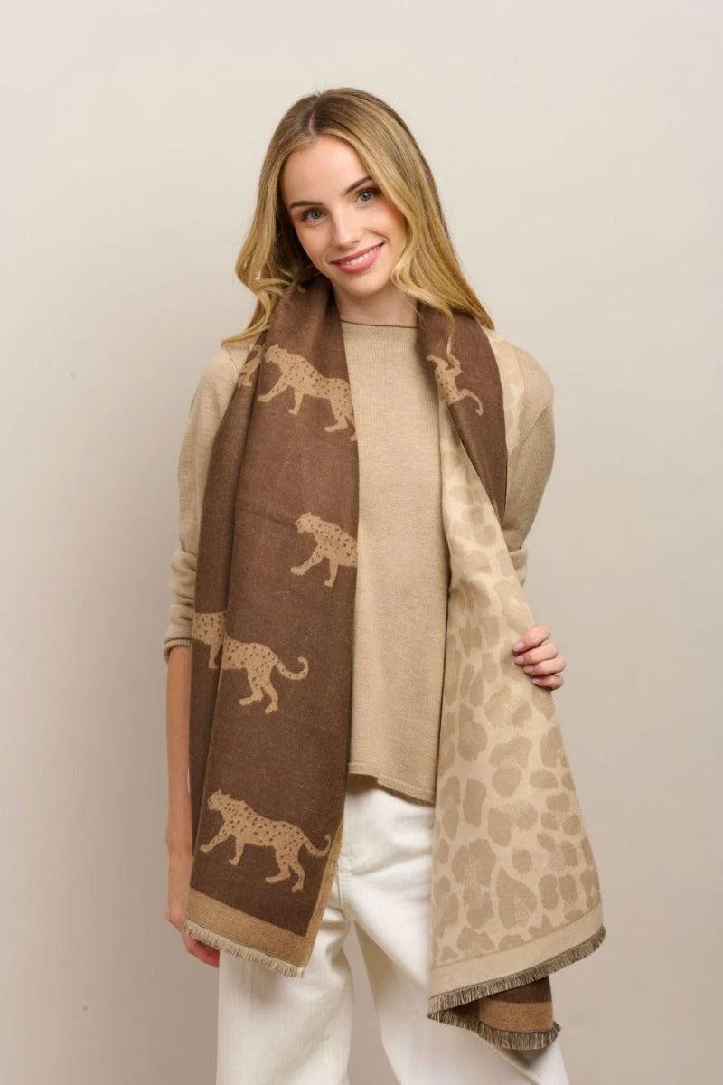 TIGER TREE Untamed Scarf - Coffee scarf - Zabecca Living
