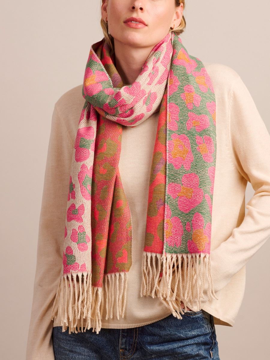 TIGER TREE Wild Cat Scarf - Pink scarf - Zabecca Living