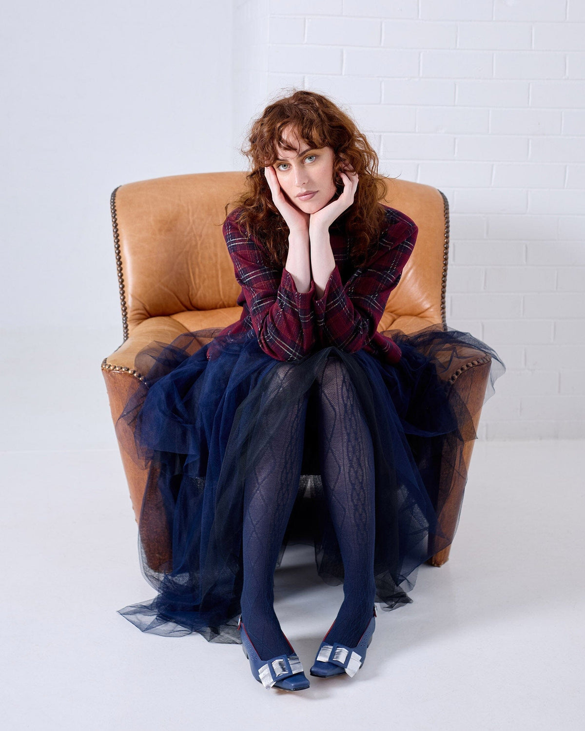 TIGHTOLOGY Aran Cashmere Blend Tights – Navy TIGHTS - Zabecca Living