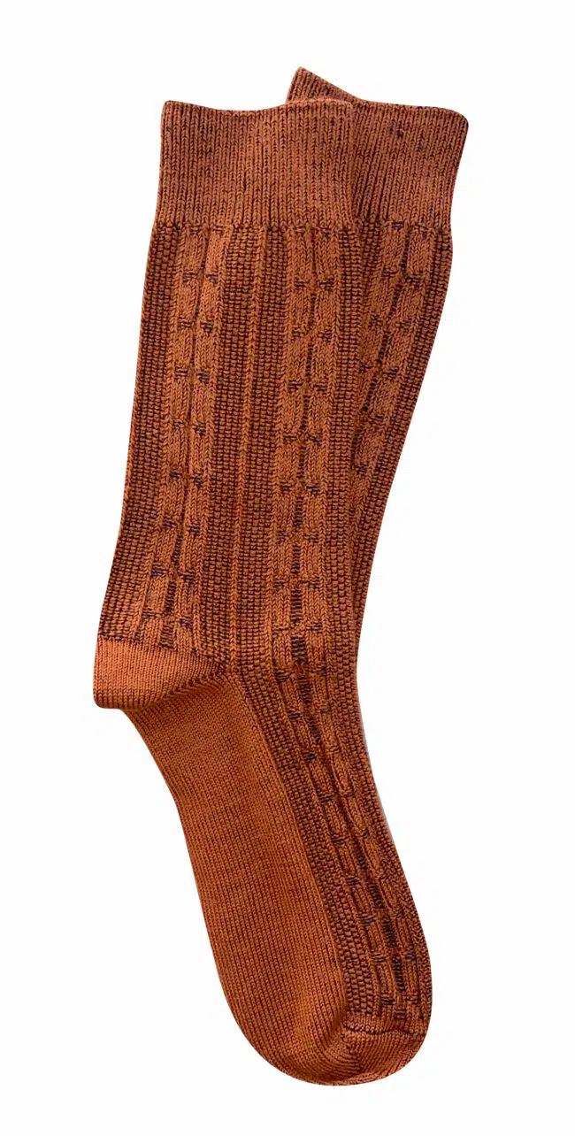 TIGHTOLOGY Chunky Cable Merino Wool Socks - Paprika Socks - Zabecca Living