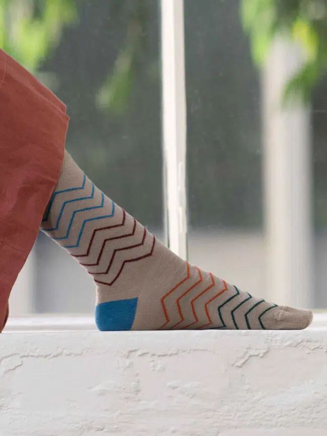 TIGHTOLOGY Waves Merino Wool Socks - Sand Socks - Zabecca Living