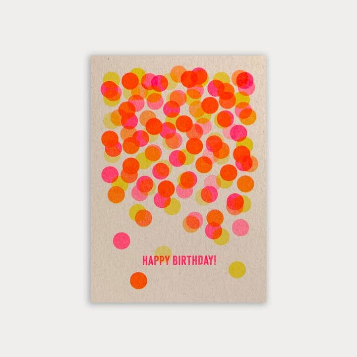 TOGETHERY Birthday Postcard - Confetti Birthday Card - Zabecca Living