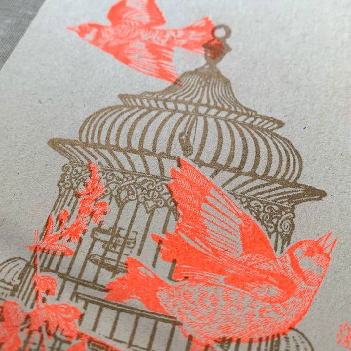 TOGETHERY Greeting Postcard - Birdcage greeting card - Zabecca Living