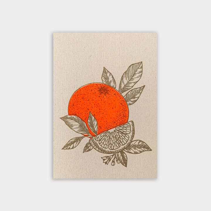 TOGETHERY Greeting Postcard - Orange greeting card - Zabecca Living