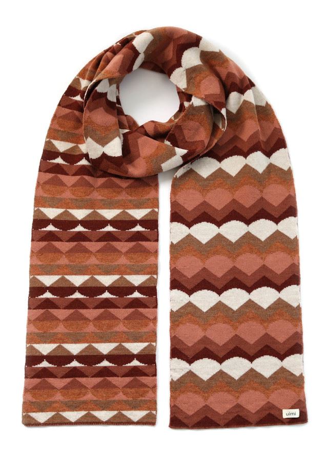 UIMI Marlo Geometric Merino Scarf - Butterscotch scarf - Zabecca Living