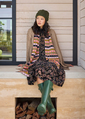 UIMI Penny Spot Merino Scarf - Butterscotch scarf - Zabecca Living