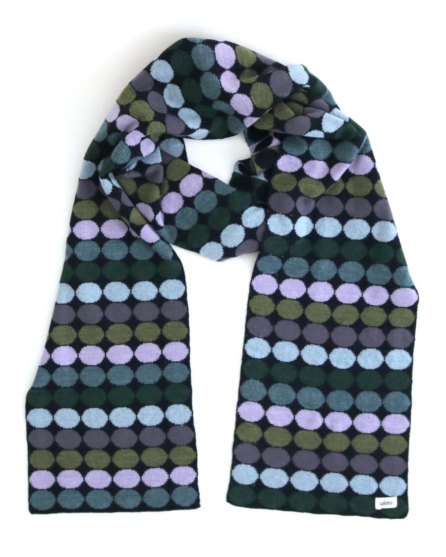 UIMI Penny Spot Merino Scarf - Ink scarf - Zabecca Living
