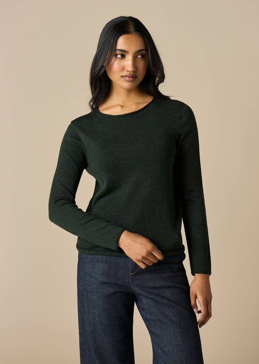 UIMI Phoebe Merino Top - Basil Jumpers + Knitwear - Zabecca Living