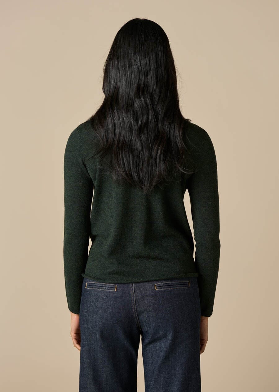 UIMI Phoebe Merino Top - Basil Jumpers + Knitwear - Zabecca Living