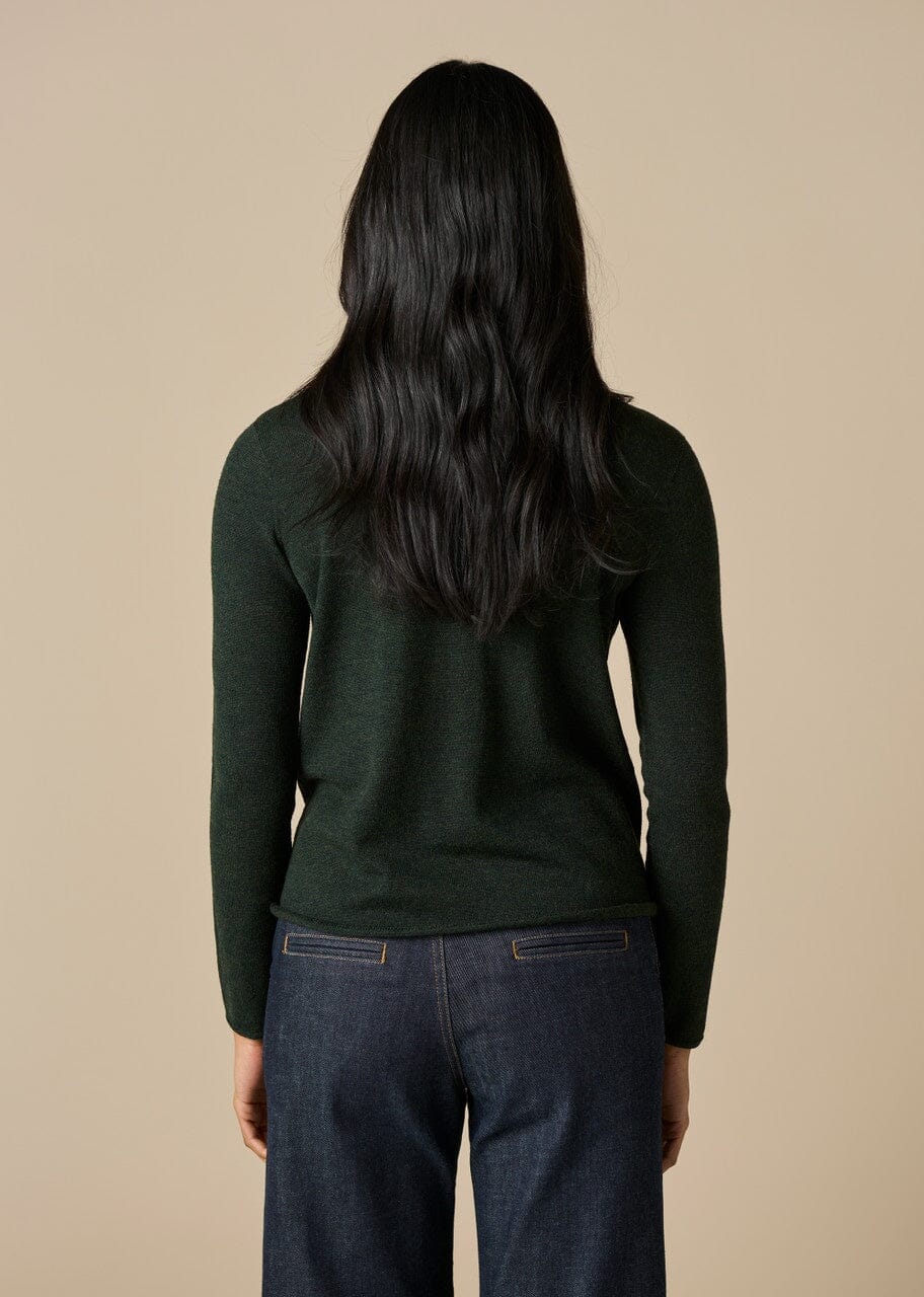 UIMI Phoebe Merino Top - Moss Jumpers + Knitwear - Zabecca Living