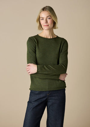 UIMI Phoebe Merino Top - Moss Jumpers + Knitwear - Zabecca Living
