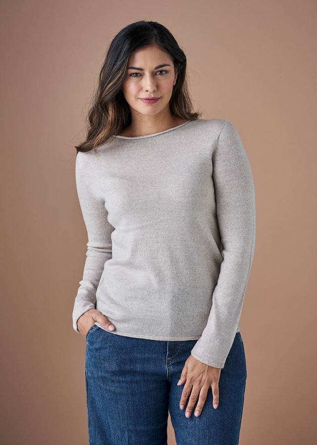 UIMI Phoebe Merino Top - Mushroom Jumpers + Knitwear - Zabecca Living