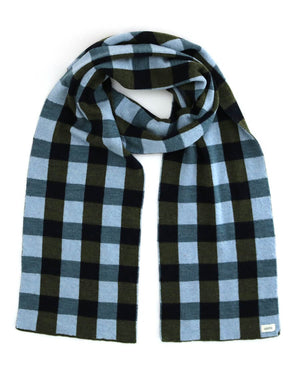 UIMI Picnic Check Merino Scarf - Moss scarf - Zabecca Living