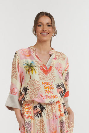 URBAN LUXURY Viscose Top - Beige Top - Zabecca Living