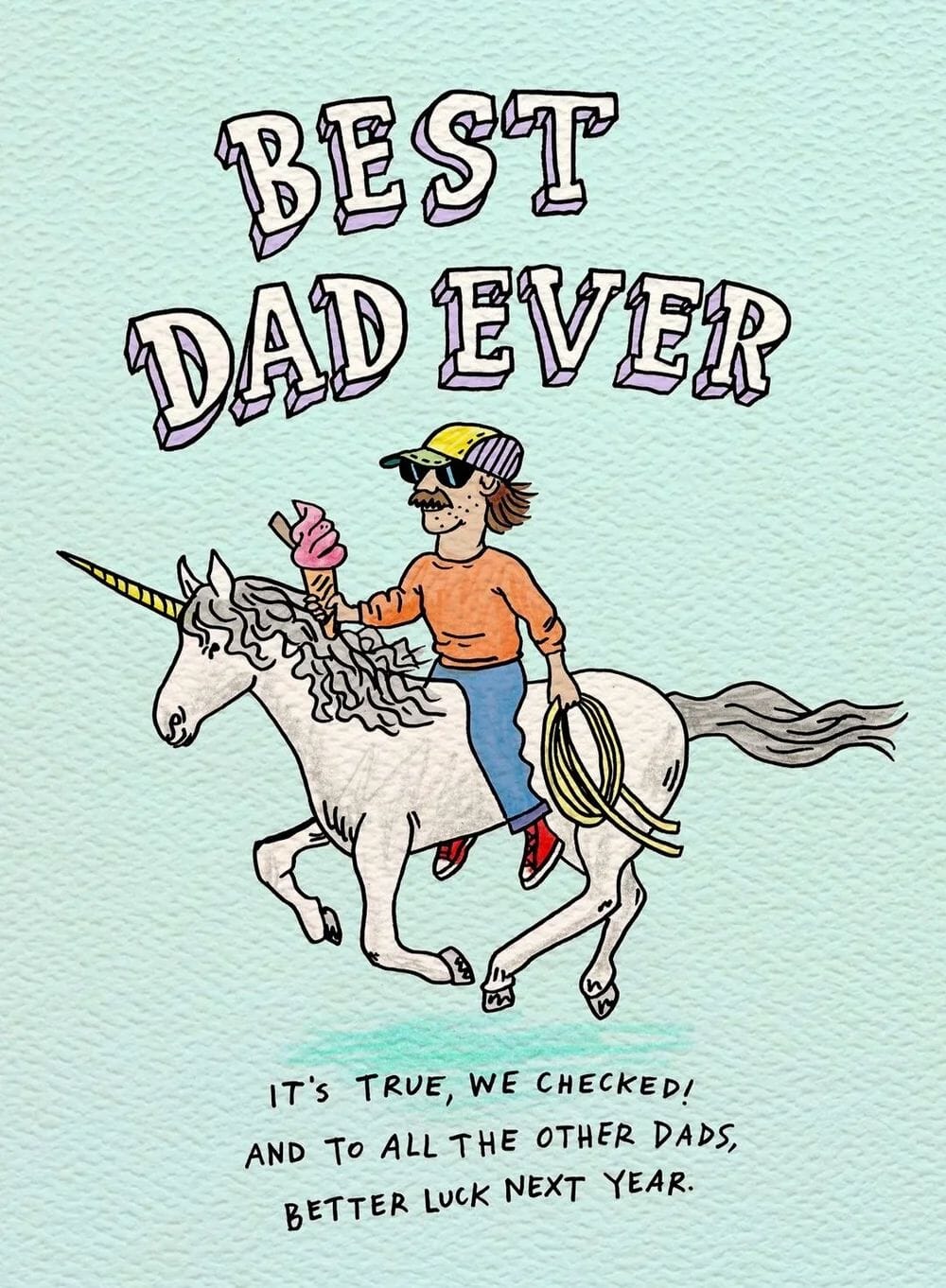 WALLY Birthday Card - Best Dad Ever Fathers Day Card - Zabecca Living