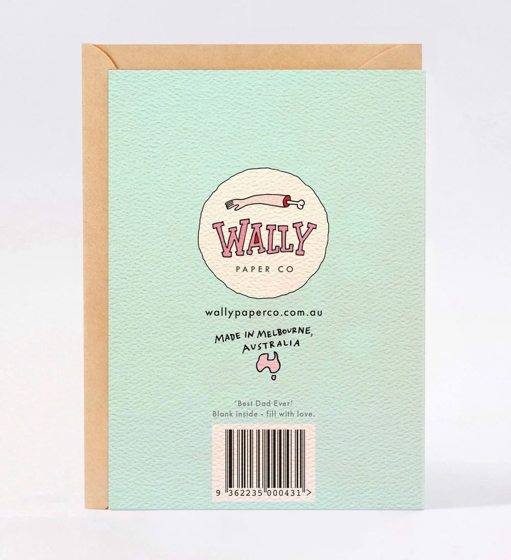 WALLY Birthday Card - Best Dad Ever Fathers Day Card - Zabecca Living