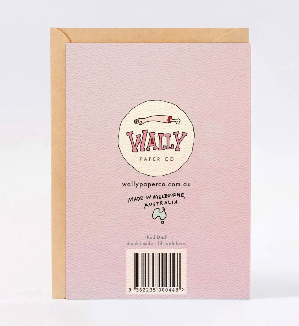 WALLY Father&#39;s Day Card - Rad Dad Fathers Day Card - Zabecca Living