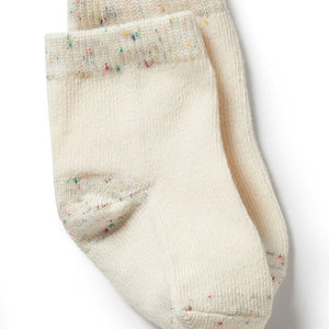 WILSON AND FRENCHY Organic 3 Pack Baby Socks - Cream/Oatmeal/Grey Cloud BABY CLOTHING - Zabecca Living