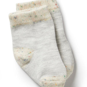 WILSON AND FRENCHY Organic 3 Pack Baby Socks - Cream/Oatmeal/Grey Cloud BABY CLOTHING - Zabecca Living