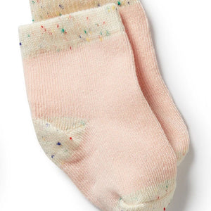 WILSON AND FRENCHY Organic 3 Pack Baby Socks - Mint Green/Cream/Pink BABY CLOTHING - Zabecca Living