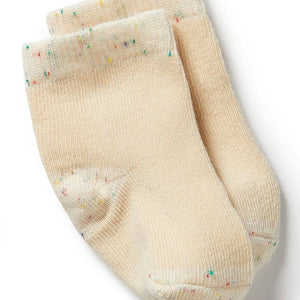 WILSON AND FRENCHY Organic 3 Pack Baby Socks - Mint Green/Cream/Pink BABY CLOTHING - Zabecca Living