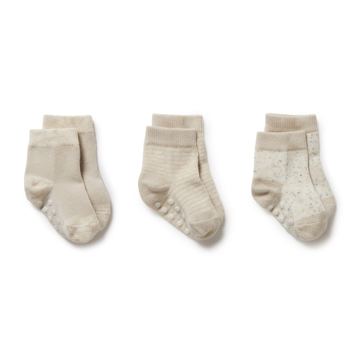 WILSON & FRENCHY 3 Pack Baby Socks - Clay Baby Socks - Zabecca Living