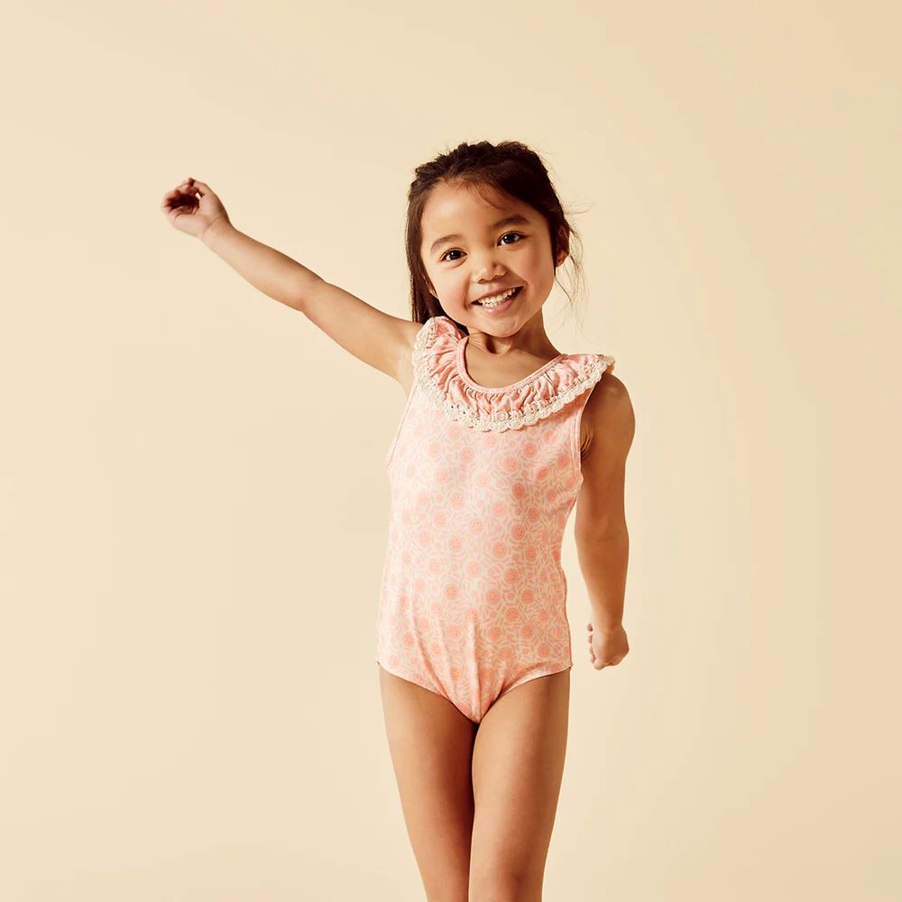 WILSON &amp; FRENCHY Crochet Swimsuit - Amelie Floral BABY CLOTHING - Zabecca Living