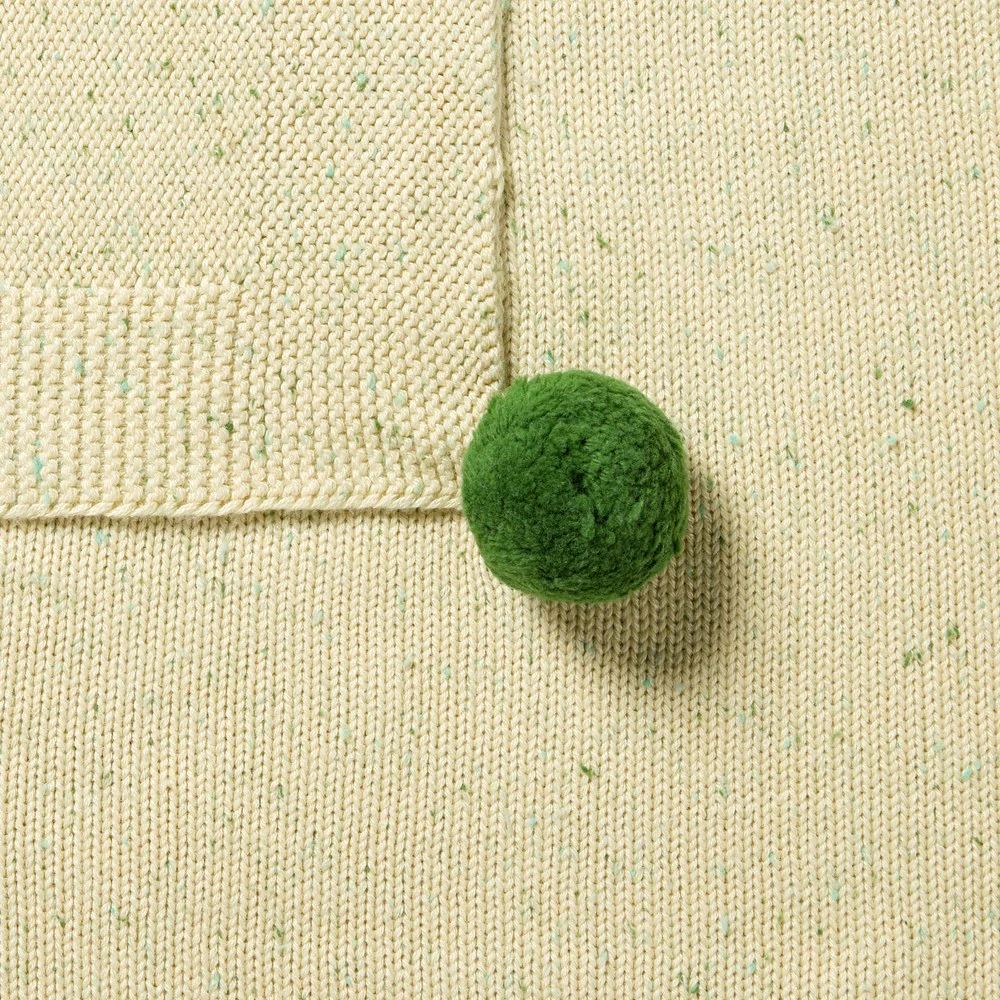 WILSON & FRENCHY Fleck Knitted Blanket - Cactus Fleck BABY BLANKET - Zabecca Living