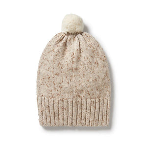 WILSON & FRENCHY Fleck Knitted Hat - Almond Fleck KIDS HAT - Zabecca Living