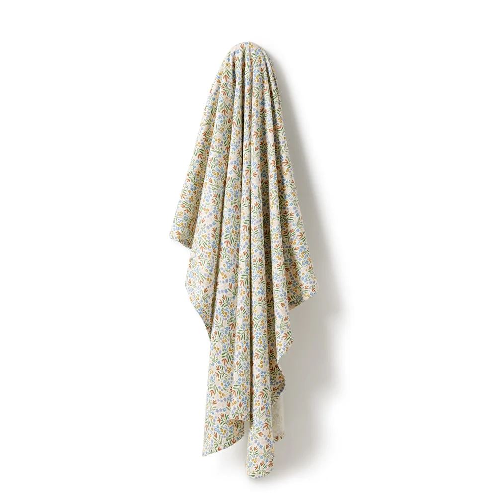 WILSON & FRENCHY Floral Organic Bunny Rug - Tinker Floral BABY BLANKET - Zabecca Living