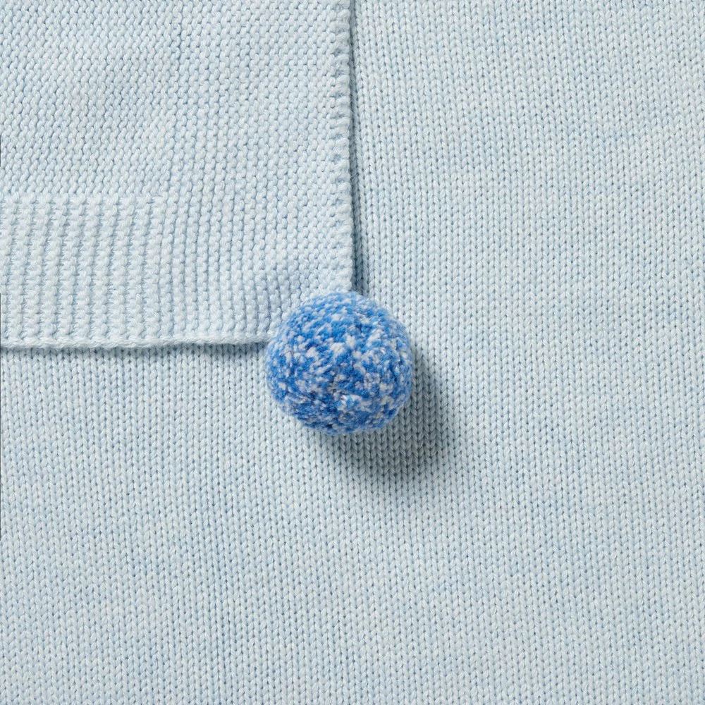 WILSON & FRENCHY Knitted Blanket - Bluebell BABY BLANKET - Zabecca Living