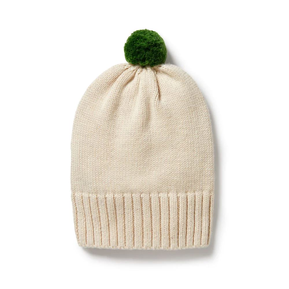 WILSON &amp; FRENCHY Knitted Hat - Almond KIDS HAT - Zabecca Living