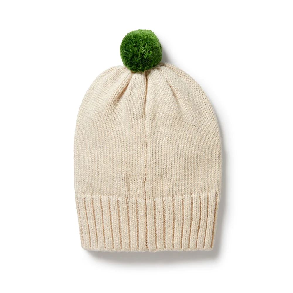 WILSON &amp; FRENCHY Knitted Hat - Almond KIDS HAT - Zabecca Living