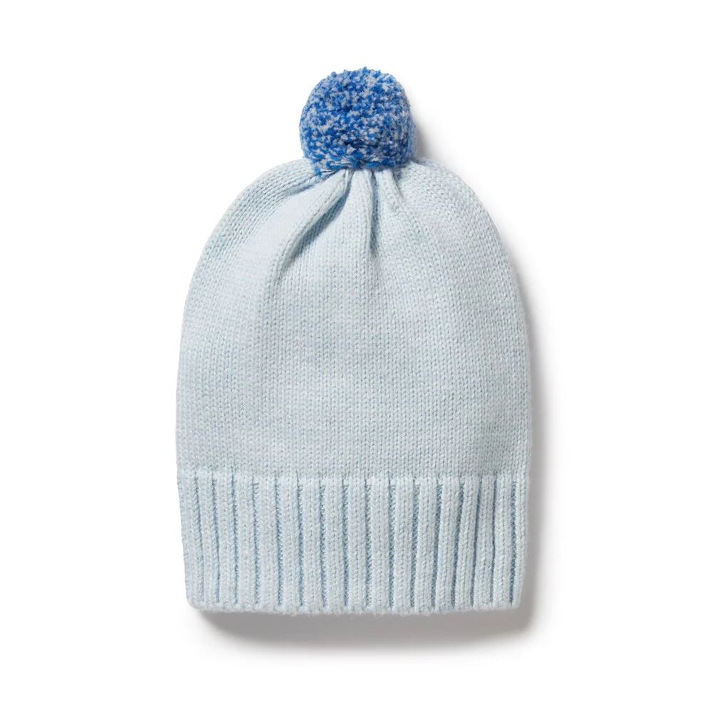 WILSON &amp; FRENCHY Knitted Hat - Bluebell KIDS HAT - Zabecca Living