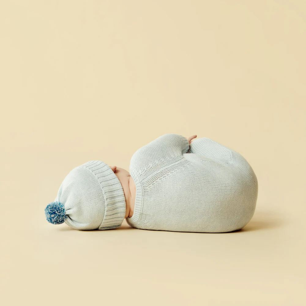 WILSON &amp; FRENCHY Knitted Hat - Bluebell KIDS HAT - Zabecca Living