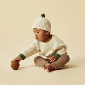 WILSON & FRENCHY Knitted Jacquard Jumper - Almond BABY CLOTHING - Zabecca Living