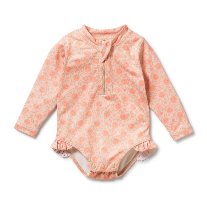 WILSON &amp; FRENCHY Long Sleeve Swimsuit - Amelie Floral BABY CLOTHING - Zabecca Living