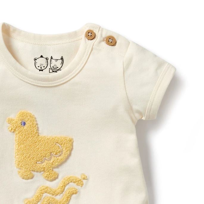 WILSON &amp; FRENCHY Organic Bodysuit - Quack BABY CLOTHING - Zabecca Living