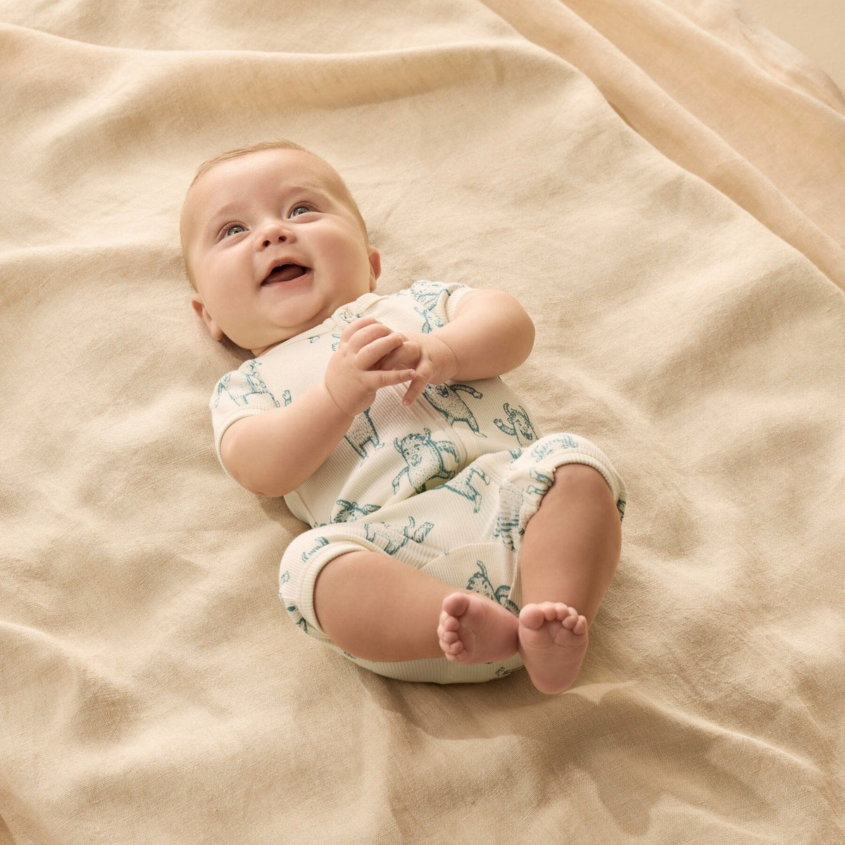 WILSON &amp; FRENCHY Organic Boyleg Zipsuit - Yeti Toddler Clothing - Zabecca Living