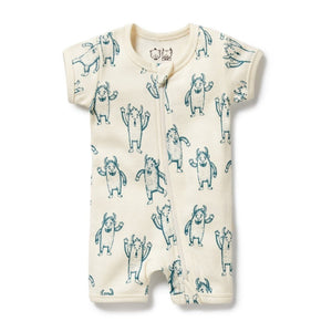 WILSON & FRENCHY Organic Boyleg Zipsuit - Yeti Toddler Clothing - Zabecca Living