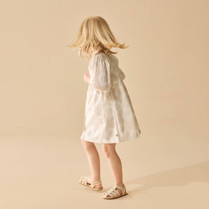 WILSON & FRENCHY Organic Button Dress - Daisy Bloom Toddler Clothing - Zabecca Living