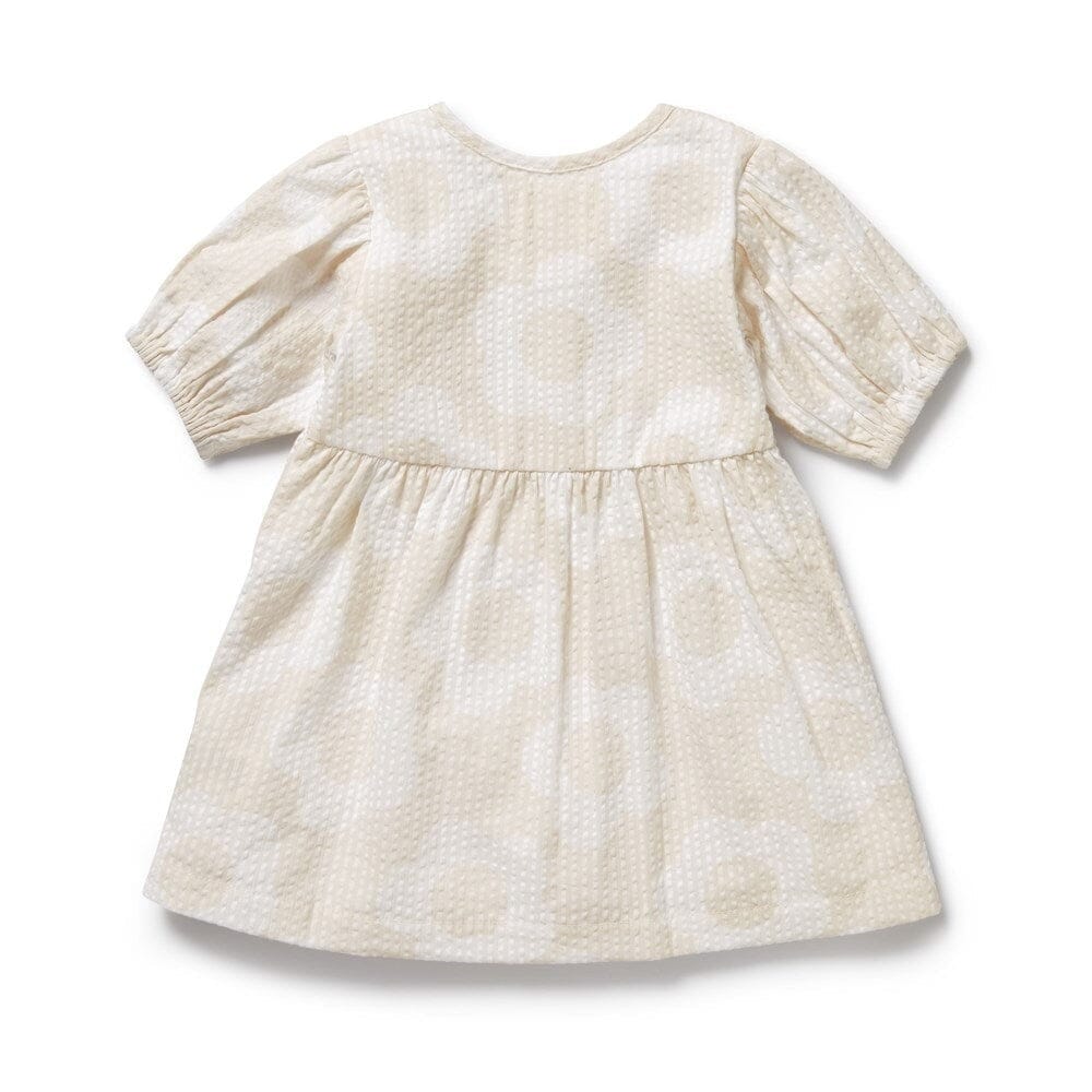 WILSON &amp; FRENCHY Organic Button Dress - Daisy Bloom Toddler Clothing - Zabecca Living