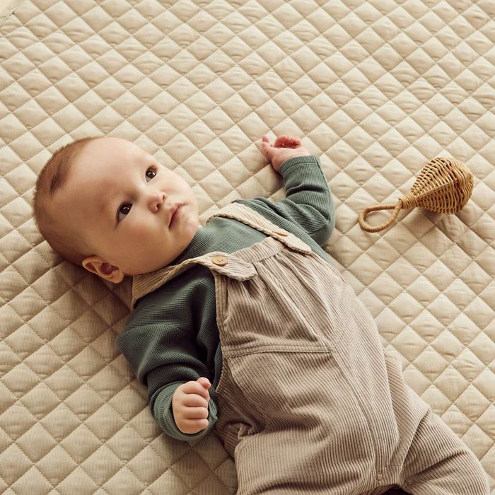 WILSON &amp; FRENCHY Organic Cord Overall - Sand BABY CLOTHING - Zabecca Living