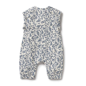 WILSON & FRENCHY Organic Crinkle Growsuit - Blue Coral BABY CLOTHING - Zabecca Living