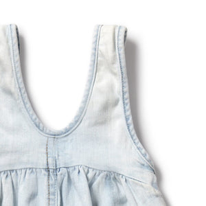 WILSON & FRENCHY Organic Dress - Denim BABY CLOTHING - Zabecca Living