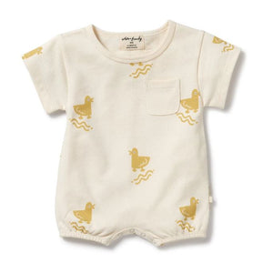 WILSON & FRENCHY Organic Growsuit - Quack Quack BABY CLOTHING - Zabecca Living